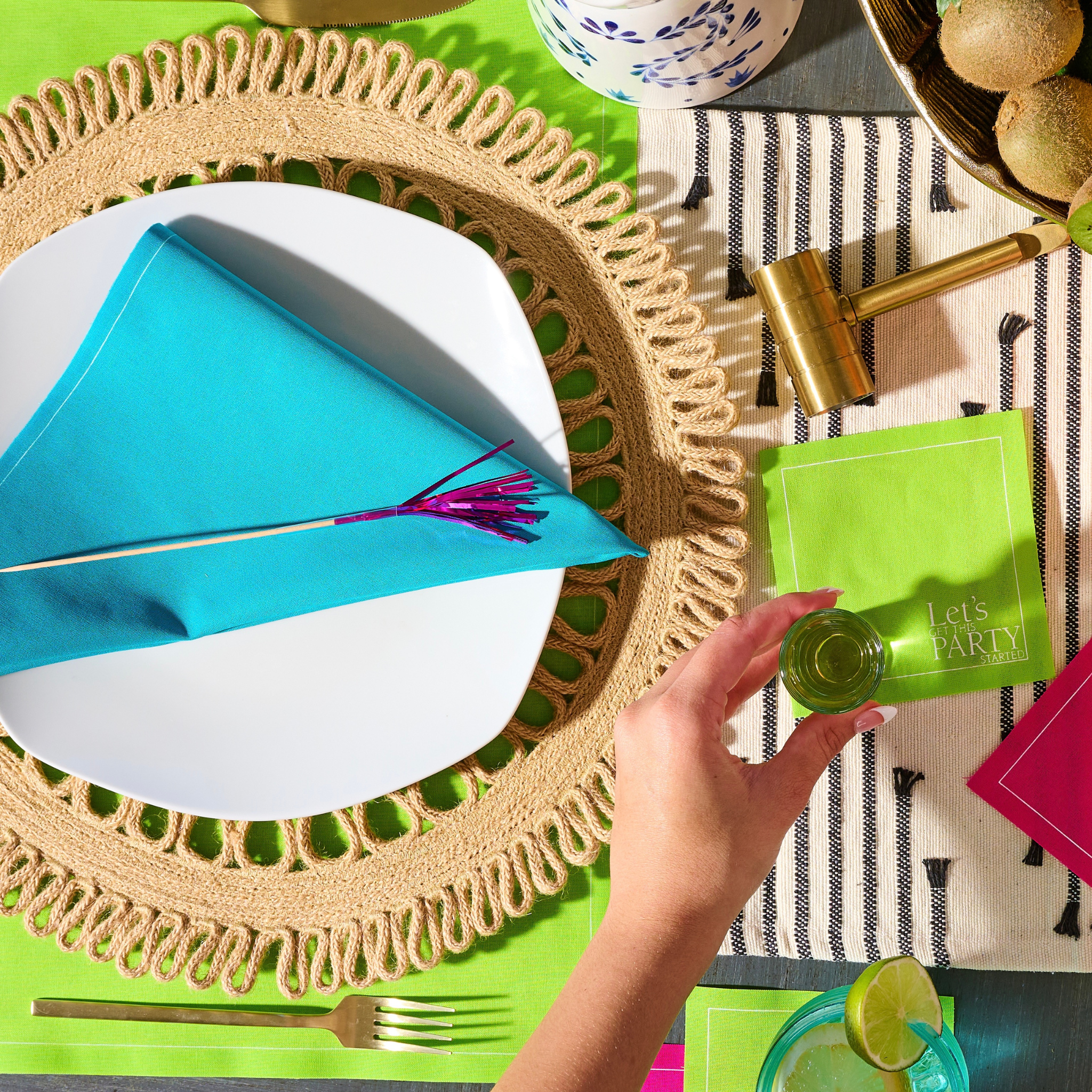 The Real Teal Dinner Napkins