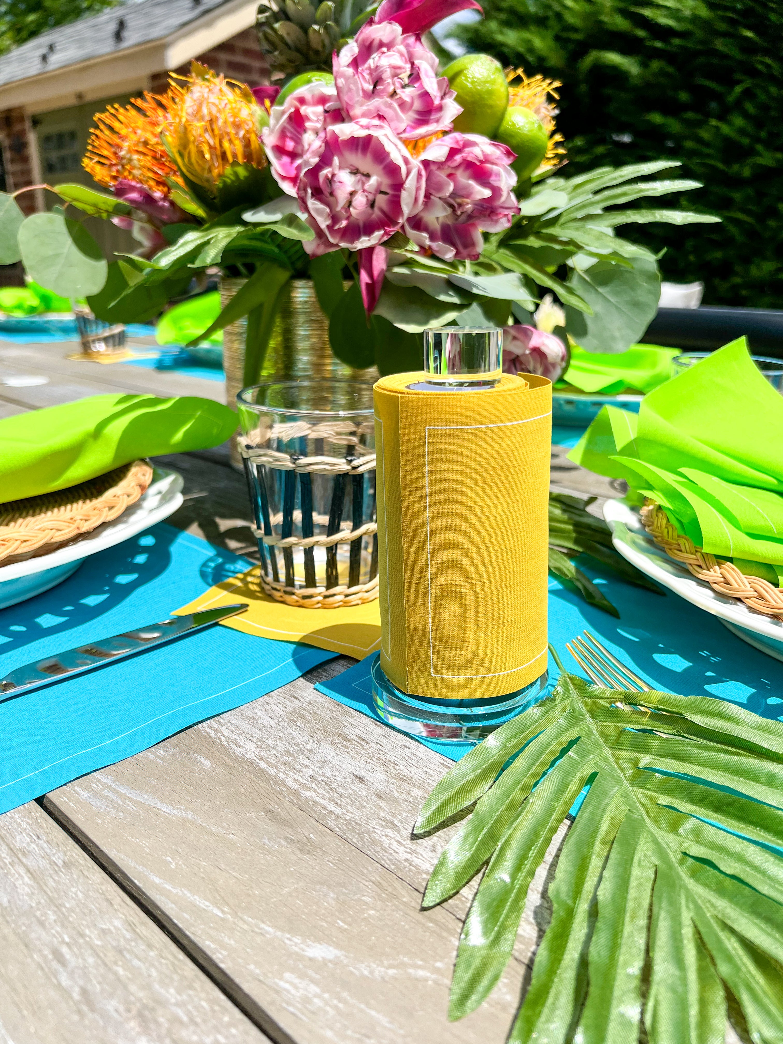Glass Cocktail Napkin Stand