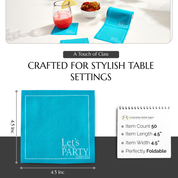 The Real Teal Cocktail Napkins