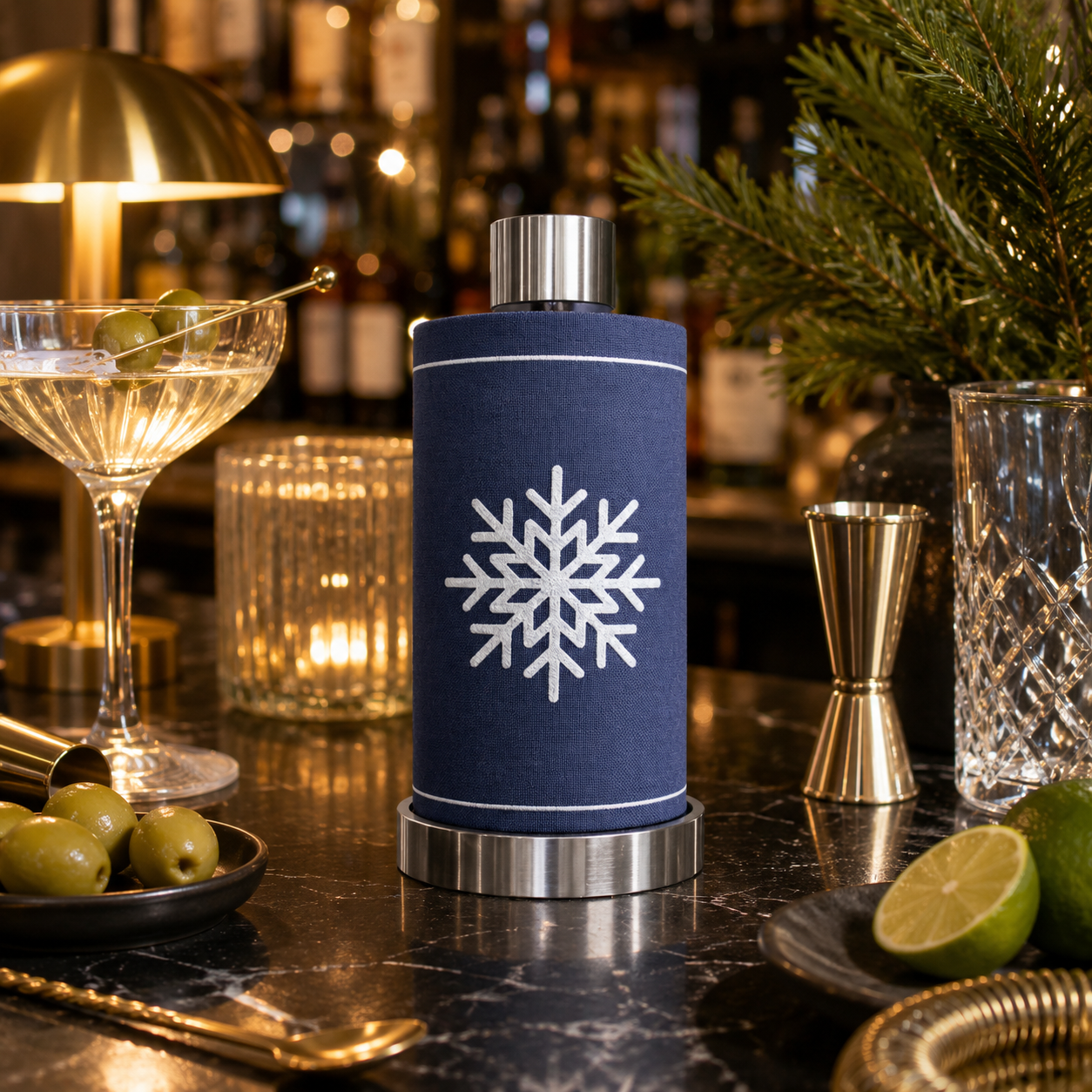 Let it Snow Cocktail Napkins - Mystic Blue
