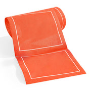 Solid Late Sunset Cocktail Napkins White Border